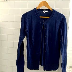 Gap Navy Blue Cotton Cardigan